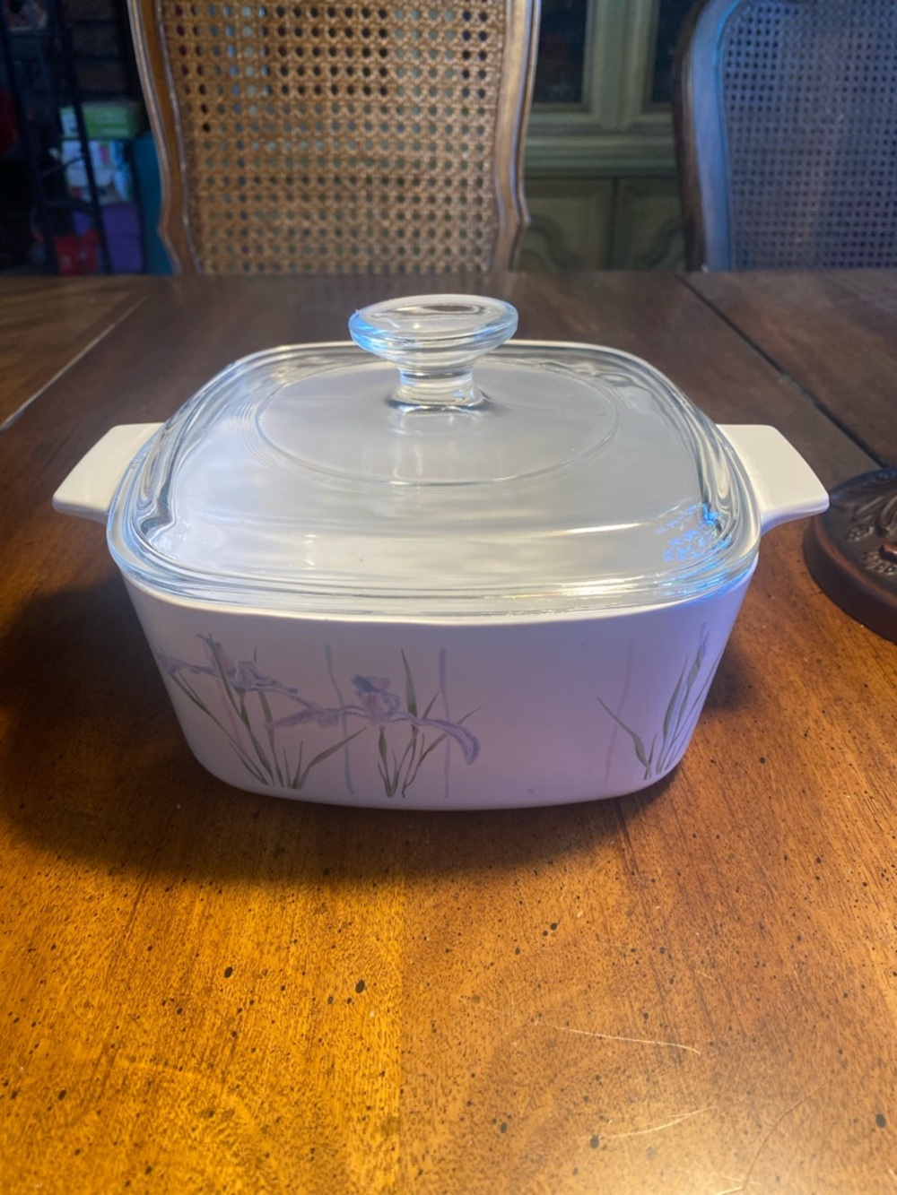 Corningware Shadow Iris 1.5 Qt Casserole Pan and Pyrex Lid